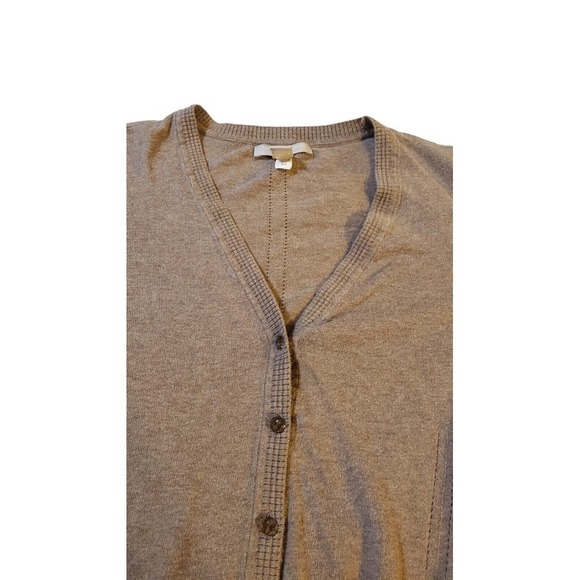 Banana Republic Women Size Small Button Up V-neck Cardigan Tan Crystal‎ Buttons - Picture 2 of 16
